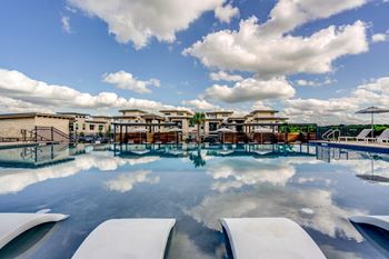 Relaxing area by the pool